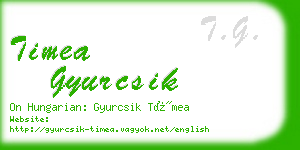 timea gyurcsik business card